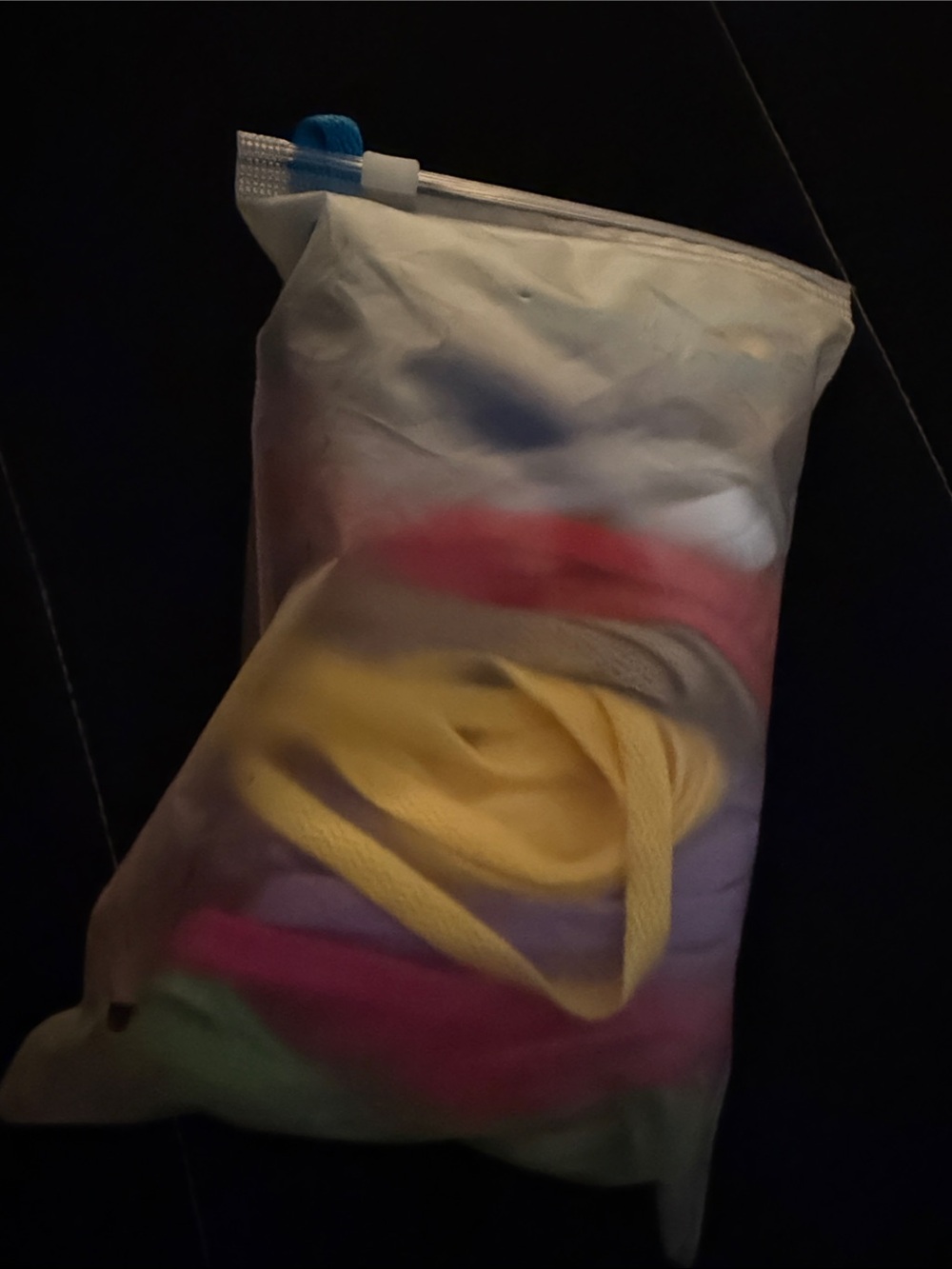 Mesh Bag with 16 Multicolor Shoe Strings Inside